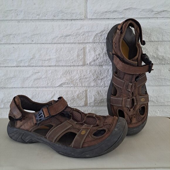 Teva Other - TEVA 6153 Brown Leather Active Hiking Casual Sandals Size US 12 EUR 45.5 UK 11
